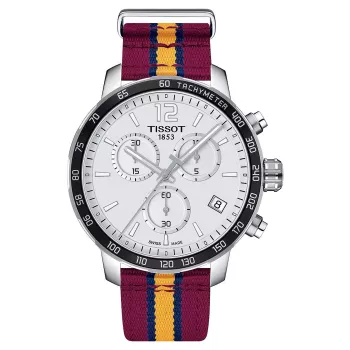 TISSOT T-Sport Quickster reloj cronógrafo para hombre 42mm esfera negra correa NATO T0954171707