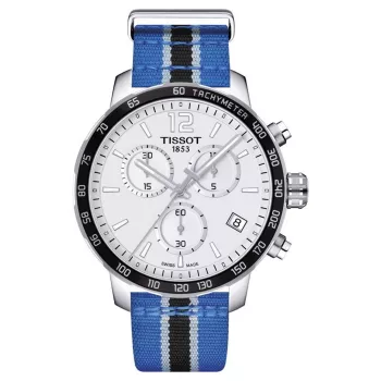 TISSOT T-Sport Quickster cronógrafo de hombre 42mm correa de acero inoxidable PVD negro y nailon