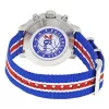 TISSOT T-Sport Quickster reloj cronógrafo de hombre 42mm esfera plateada correa de nailon azul y roja T09541717371