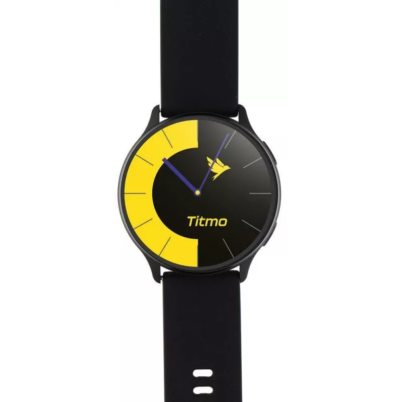 TITMO O-200 smartwatch con AMOLED, GPS, brújula, Bluetooth, pulsómetro, IP68, 400 mAh, negro