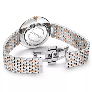 TITONI Airmaster Reloj de hombre TQ52718SRG606 37mm cuarzo suizo esfera plateada correa de piel marrón