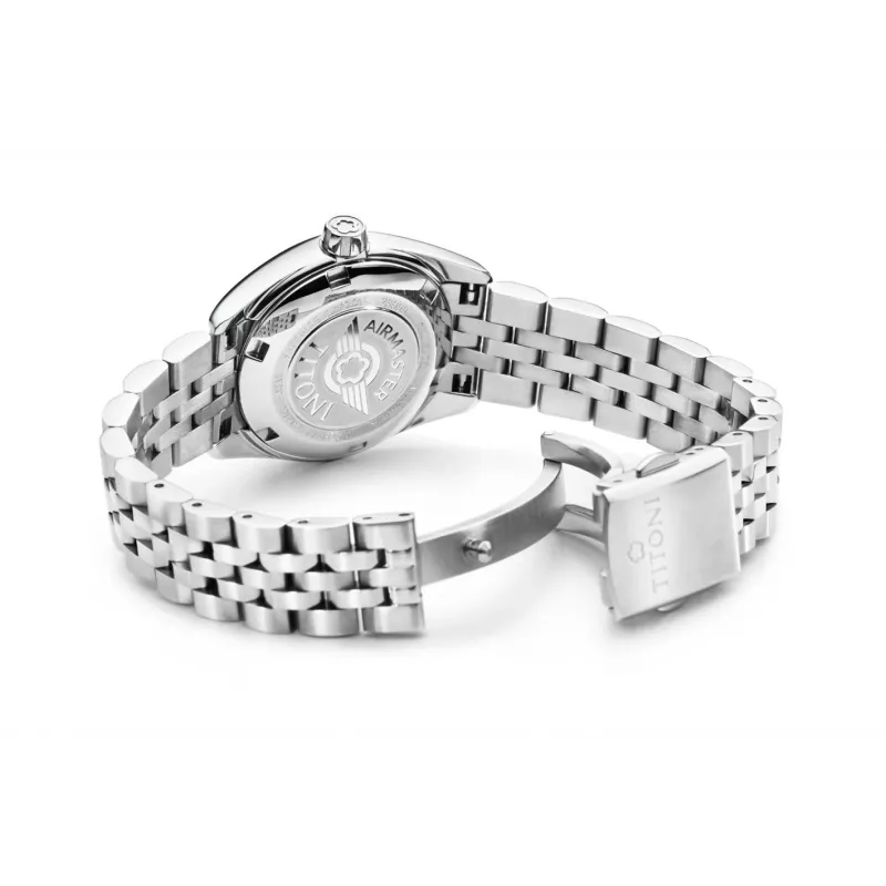 TITONI reloj automático mujer 23909S-354 27mm acero inoxidable esfera plateada
