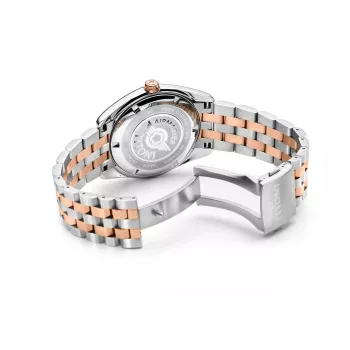 TITONI reloj automático hombre 83909SRG-063 38,5mm oro rosa PVD acero inoxidable esfera plateada correa de piel marrón