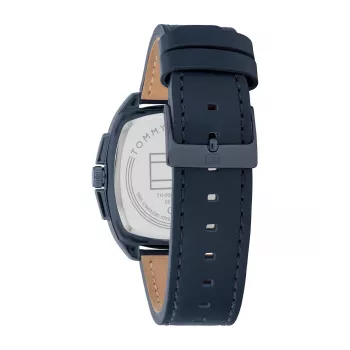 Reloj de hombre Tommy Hilfiger 1710558 analógico de cuarzo 40 mm esfera azul piel marrón