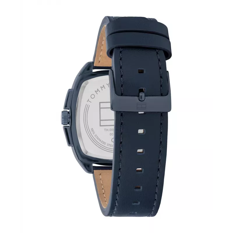 Reloj de hombre Tommy Hilfiger 1710558 analógico de cuarzo 40 mm esfera azul piel marrón