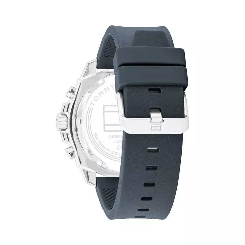 Tommy Hilfiger reloj analógico de cuarzo hombre 1710687 48 mm acero inoxidable esfera azul