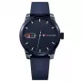 Reloj de hombre Tommy Hilfiger 1791381 analógico de cuarzo 42mm esfera azul piel marrón