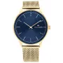 Tommy Hilfiger Reloj de cuarzo analógico para hombre 1791877 43mm acero inoxidable esfera azul