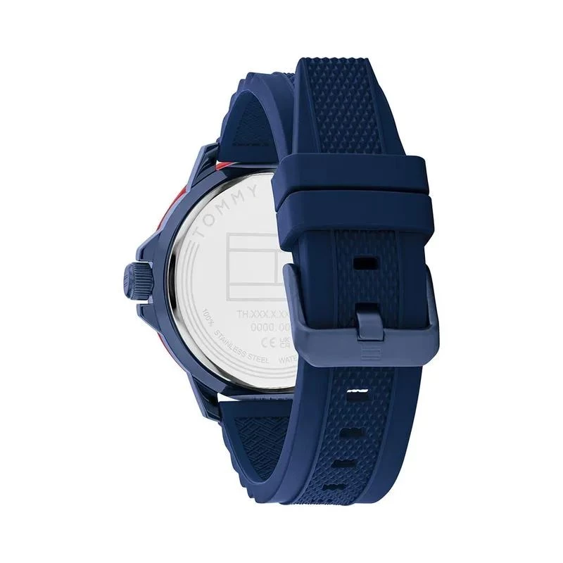 Tommy Hilfiger Reloj de hombre 1792022 Analógico Cuarzo 48mm Acero inoxidable Esfera azul