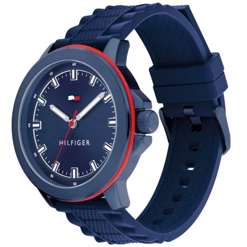 Tommy Hilfiger Reloj de hombre 1792022 Analógico Cuarzo 48mm Acero inoxidable Esfera azul