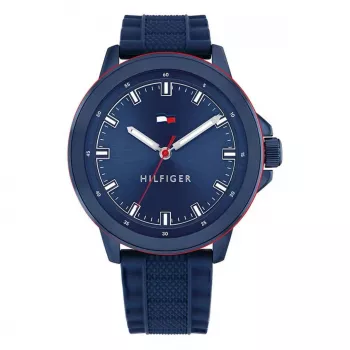 Tommy Hilfiger Reloj de hombre 1792022 Analógico Cuarzo 48mm Acero inoxidable Esfera azul