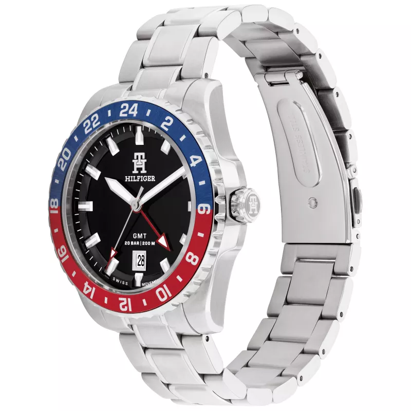 Tommy Hilfiger reloj analógico de cuarzo de hombre 1792131 42mm esfera azul cuero marrón