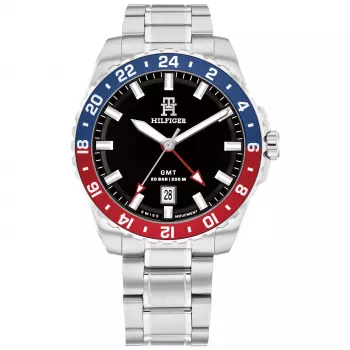 Tommy Hilfiger reloj analógico de cuarzo de hombre 1792131 42mm esfera azul cuero marrón