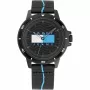 Tommy Hilfiger Reloj de hombre de cuarzo analógico 1791999 45 mm Esfera azul Piel marrón