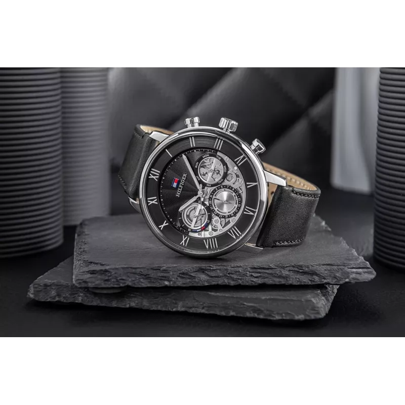 Tommy Hilfiger Reloj de hombre Damon cuarzo acero inoxidable 40mm esfera azul 1710565