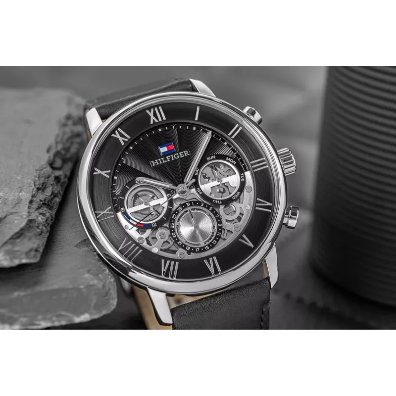 Tommy Hilfiger Reloj de hombre Damon cuarzo acero inoxidable 40mm esfera azul 1710565