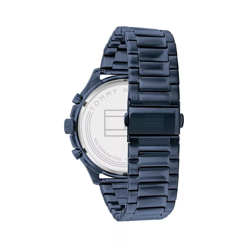 Tommy Hilfiger Damon Reloj de cuarzo para hombre 1791853 44 mm azul silicona