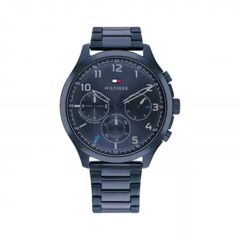 Tommy Hilfiger Damon Reloj de cuarzo para hombre 1791853 44 mm azul silicona