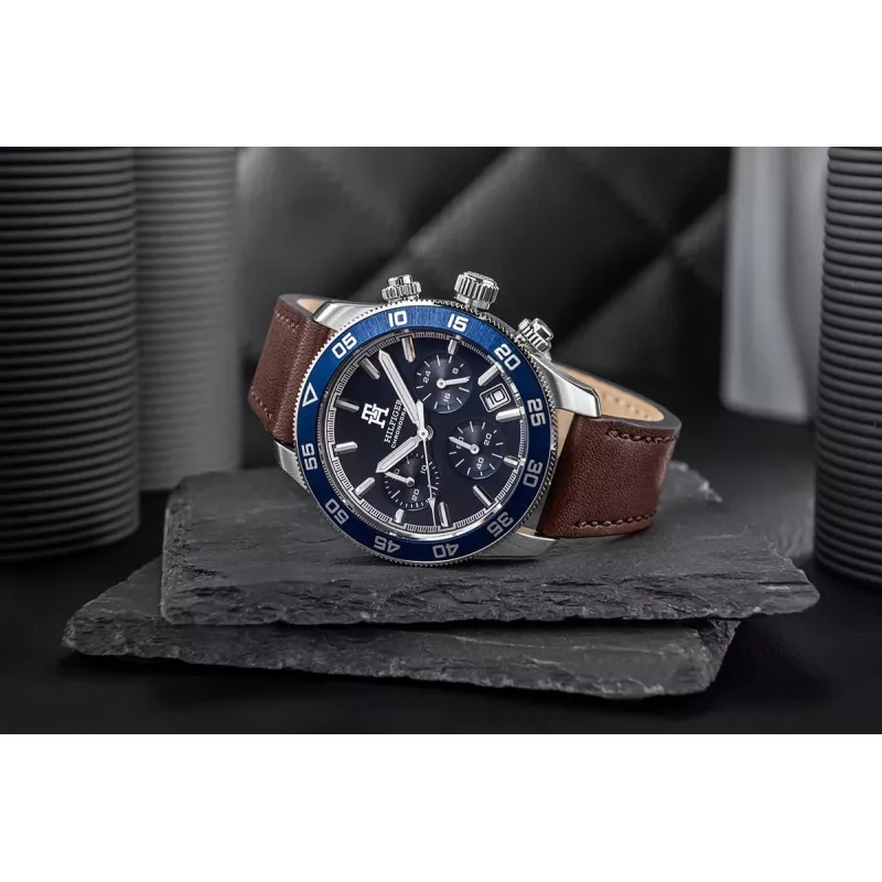 Tommy Hilfiger Reloj de cuarzo Damon para hombre 1792163 41mm Acero inoxidable Esfera azul