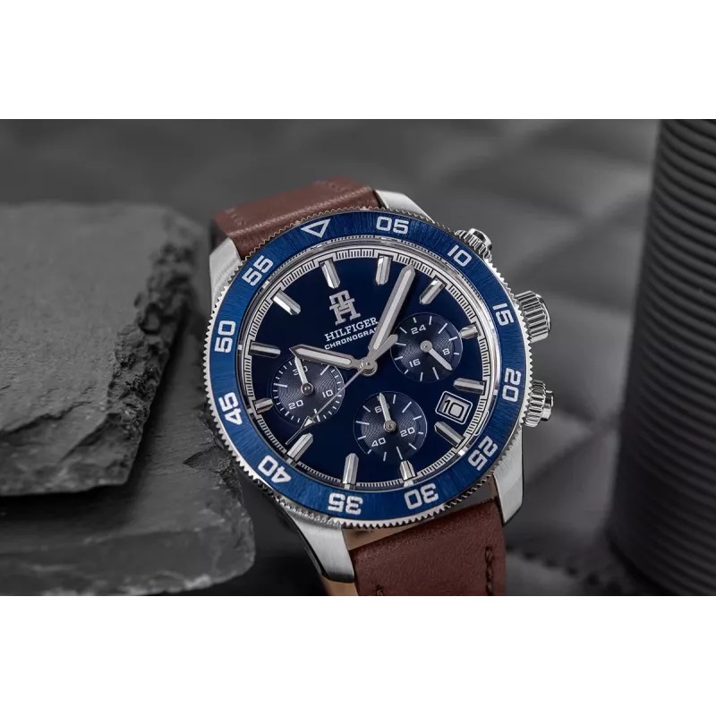 Tommy Hilfiger Reloj de cuarzo Damon para hombre 1792163 41mm Acero inoxidable Esfera azul