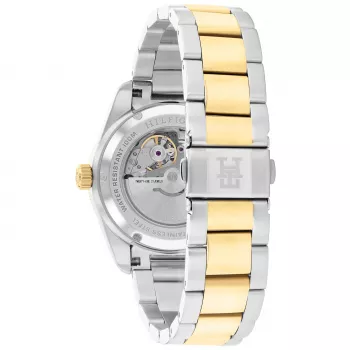 Tommy Hilfiger Reloj de cuarzo para hombre Deacon 40mm esfera azul malla de acero inoxidable