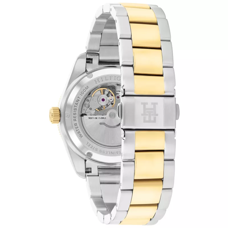 Tommy Hilfiger Reloj de cuarzo para hombre Deacon 40mm esfera azul malla de acero inoxidable