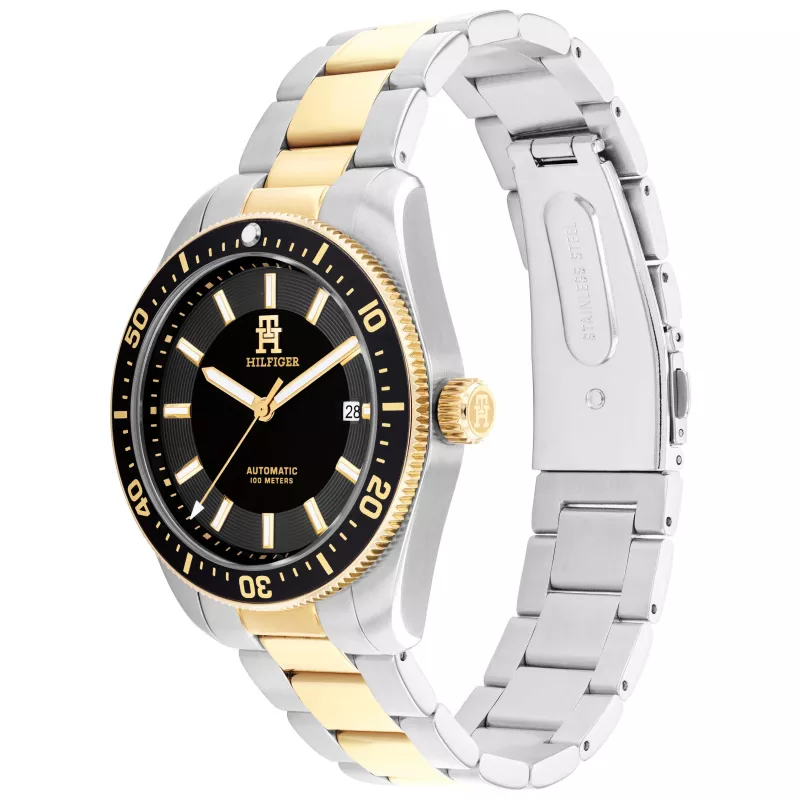 Tommy Hilfiger Reloj de cuarzo para hombre Deacon 40mm esfera azul malla de acero inoxidable