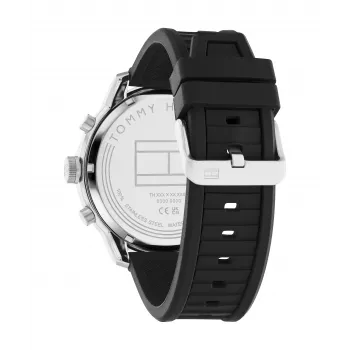 Tommy Hilfiger reloj analógico de cuarzo de hombre Decker 1792074 44mm acero inoxidable esfera azul