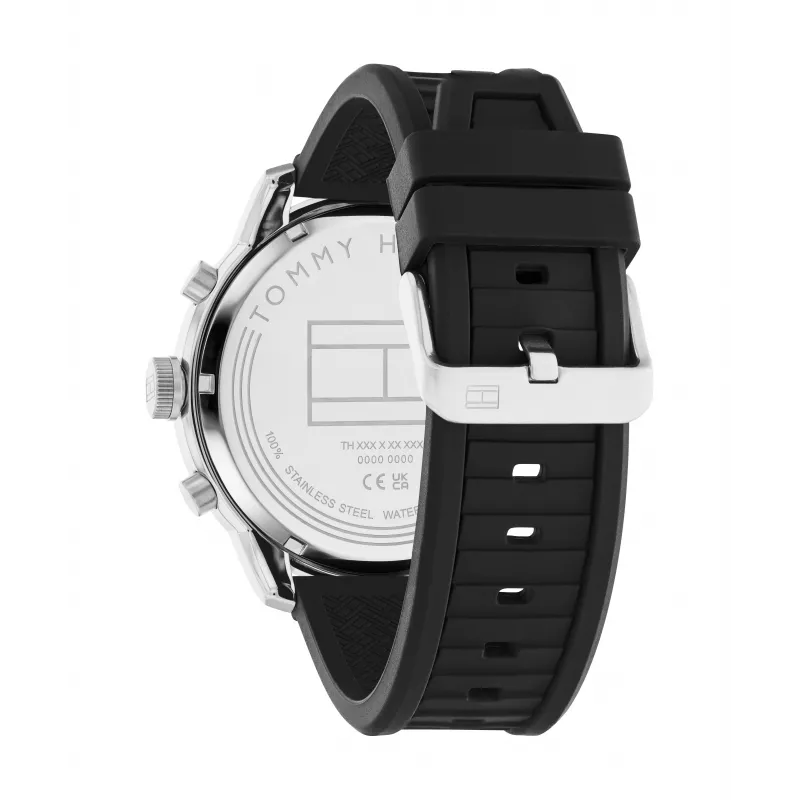 Tommy Hilfiger reloj analógico de cuarzo de hombre Decker 1792074 44mm acero inoxidable esfera azul