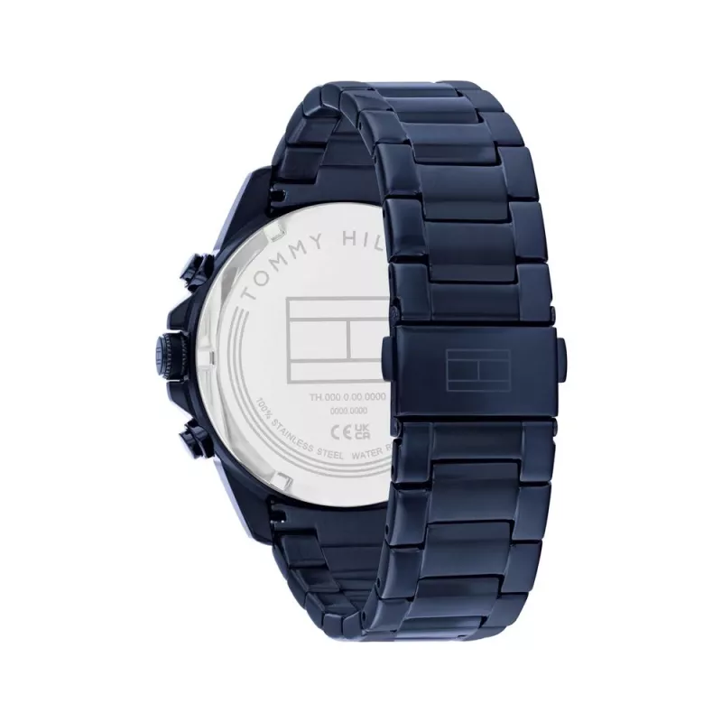 Tommy Hilfiger Reloj de hombre Decker de cuarzo 1710652 46mm esfera azul acero inoxidable