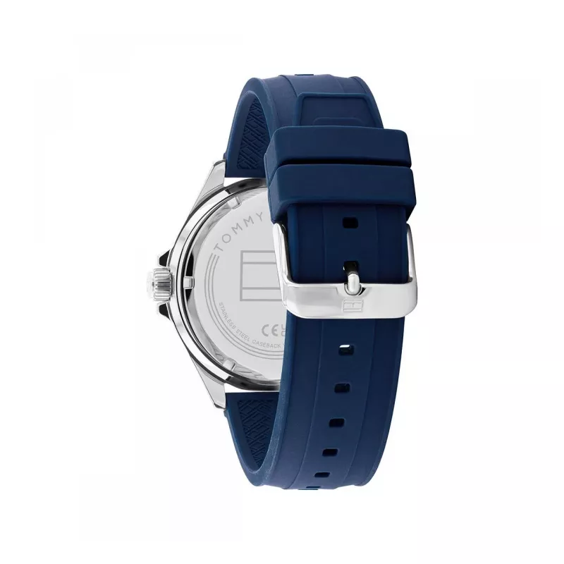 Tommy Hilfiger Reloj de hombre Decker cuarzo 1792009 43mm esfera azul acero inoxidable