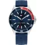 Tommy Hilfiger Reloj de hombre Decker cuarzo 1792009 43mm esfera azul acero inoxidable