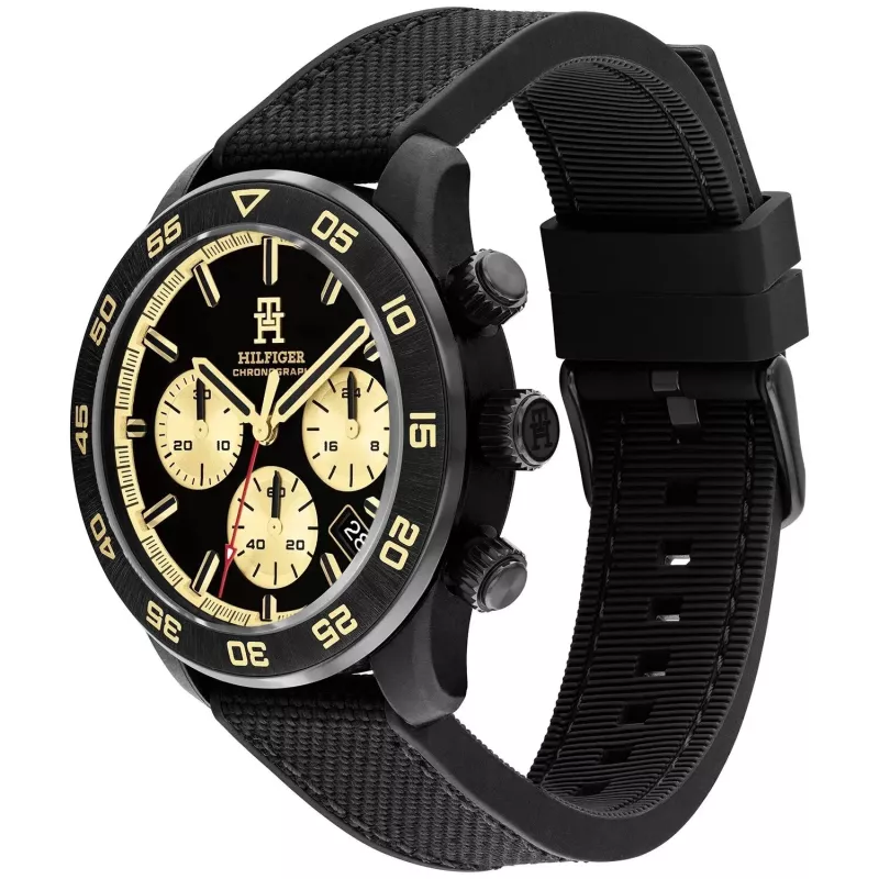 Tommy Hilfiger Reloj de cuarzo para hombre Decker 1792182 41mm esfera azul piel marrón