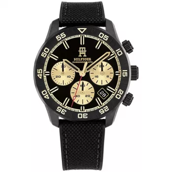 Tommy Hilfiger Reloj de cuarzo para hombre Decker 1792182 41mm esfera azul piel marrón