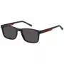 TOMMY HILFIGER Gafas de sol de hombre TH2089S003IR cuadradas montura negra lentes grises 56mm