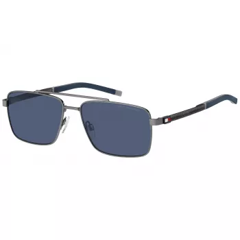 Gafas de sol de hombre Tommy Hilfiger TH-2078-S-R80 - montura negra, lentes grises 58/16/145 mm