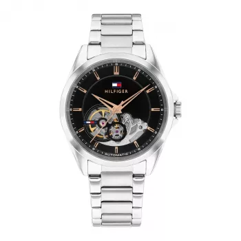 Tommy Hilfiger Reloj para hombre 1710718 39 mm esfera azul correa de piel marrón