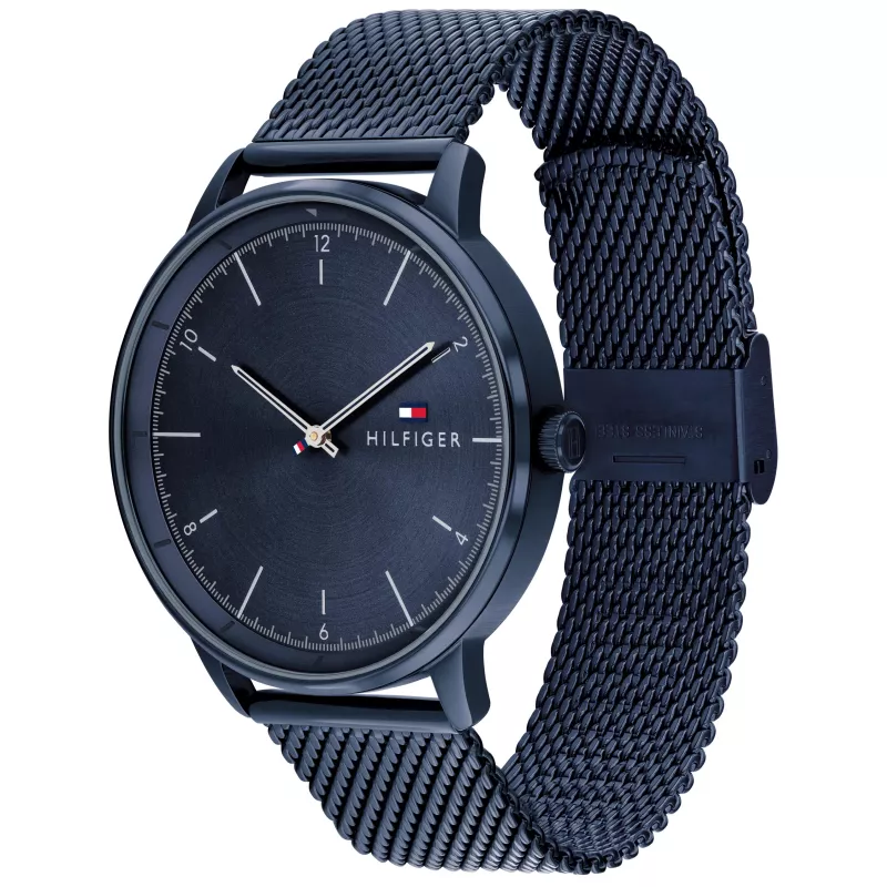 Tommy Hilfiger Reloj para hombre 1791841 43mm acero inoxidable esfera azul