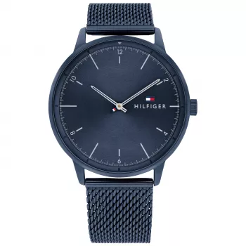 Tommy Hilfiger Reloj para hombre 1791841 43mm acero inoxidable esfera azul