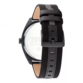 Tommy Hilfiger Reloj de hombre 1792039 45 mm esfera azul piel marrón
