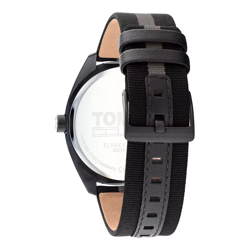 Tommy Hilfiger Reloj de hombre 1792039 45 mm esfera azul piel marrón