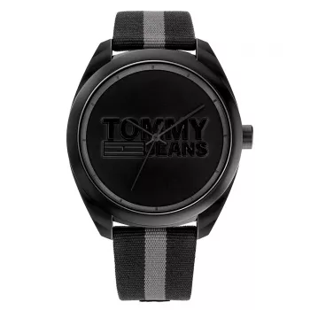 Tommy Hilfiger Reloj de hombre 1792039 45 mm esfera azul piel marrón