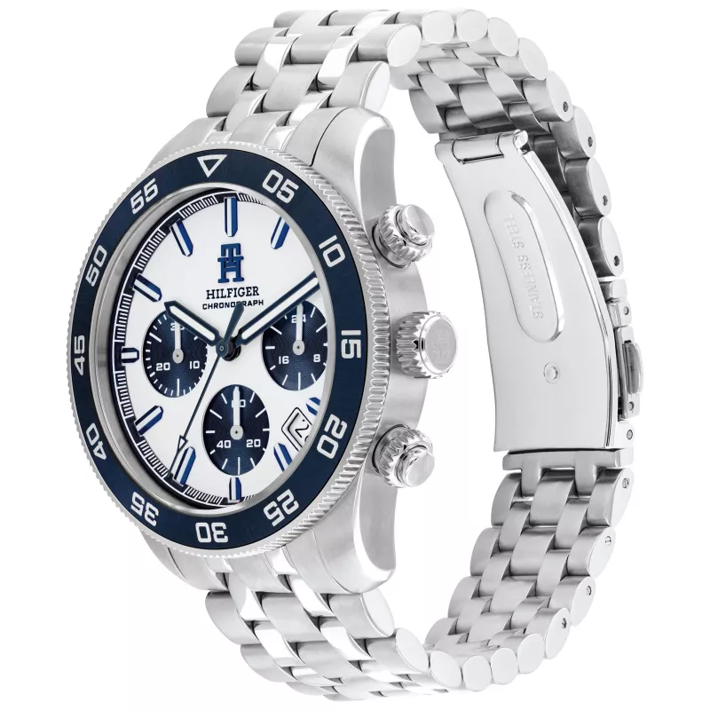 Tommy Hilfiger reloj de hombre 1792157 41mm esfera azul cuero marrón