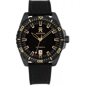 Tommy Hilfiger Reloj para hombre 1792159 42mm Esfera azul Piel marrón