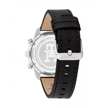 Tommy Hilfiger Reloj de hombre 1792162 41mm Acero inoxidable Esfera azul Piel marrón