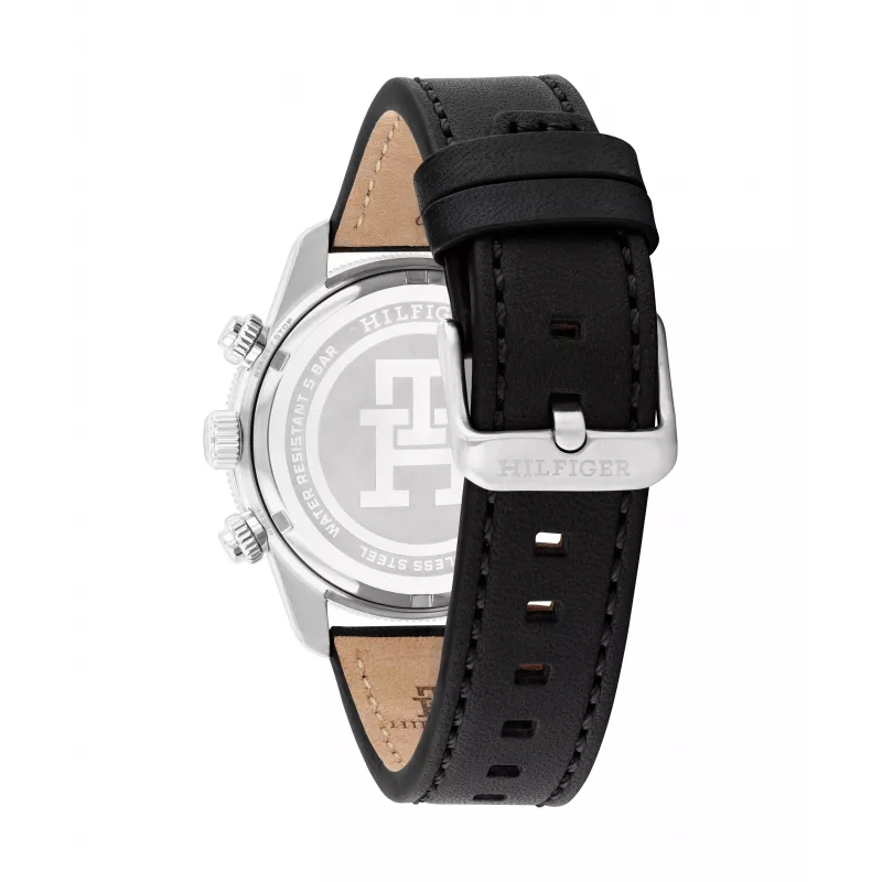Tommy Hilfiger Reloj de hombre 1792162 41mm Acero inoxidable Esfera azul Piel marrón