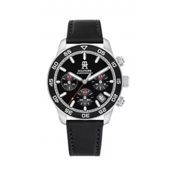 Tommy Hilfiger Reloj de hombre 1792162 41mm Acero inoxidable Esfera azul Piel marrón