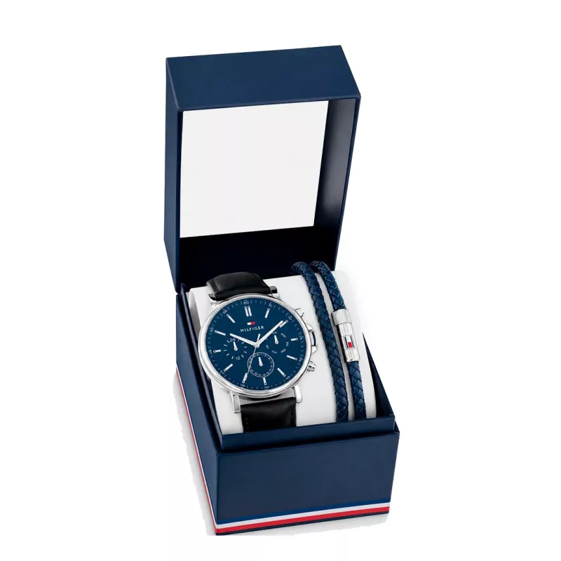 Reloj para hombre Tommy Hilfiger 2770161 - 44mm esfera azul correa de acero inoxidable