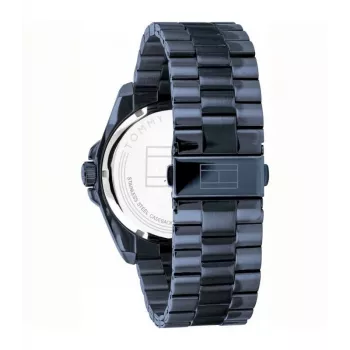 Tommy Hilfiger Reloj hombre TH1791689 44mm esfera azul correa de piel marrón