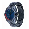 Tommy Hilfiger Reloj hombre TH1791689 44mm esfera azul correa de piel marrón